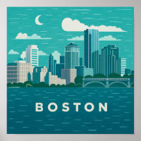Paysage nocturne de la ville du Massachusetts | Vi