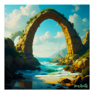 Poster Paysage Océanique à Arche de Pierre Côtière