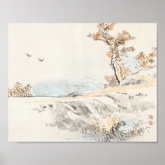 Poster Paysage par Kōno Bairei (Devant)