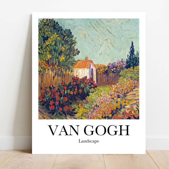 Poster Paysage par Vincent van Gogh (Own a Van Gogh Landscape! Vibrant colors, museum-quality)