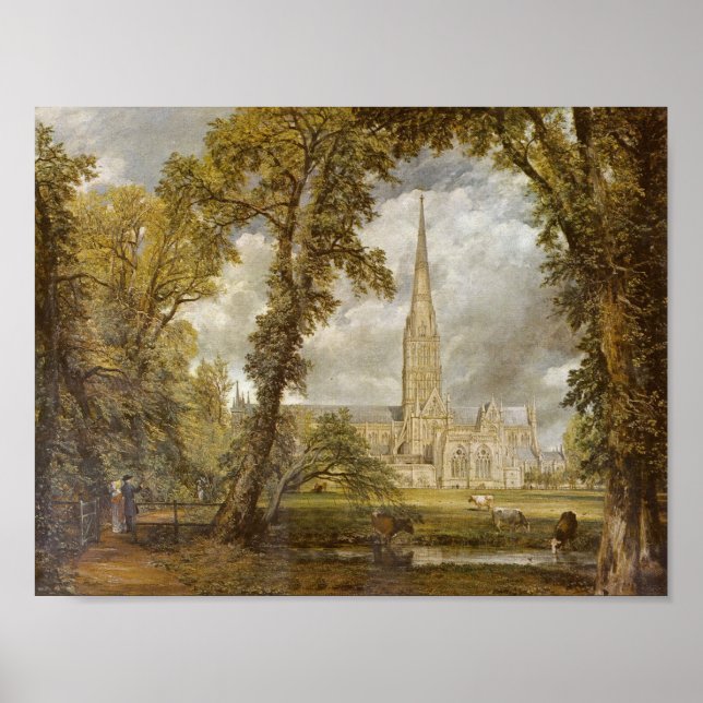Poster Paysage pastoral - John Constable (Devant)