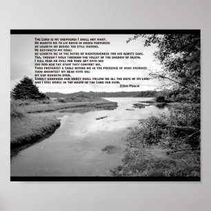 Poster Paysage photo du 23e Psaume