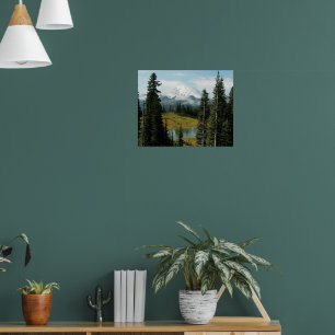 Poster Paysage photographique panoramique du mont Rainier