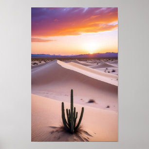 Poster Paysage pittoresque Désert Coucher du soleil Natur