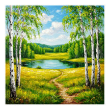 Paysage pittoresque d'un lac serein