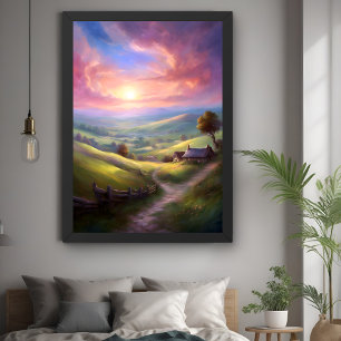 Poster Paysage serein Sunrise Paysage paisible Art