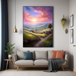 Poster Paysage serein Sunrise Paysage paisible Art