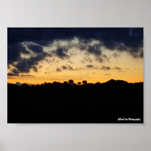 Poster Paysage Silhouette Crépusculaire