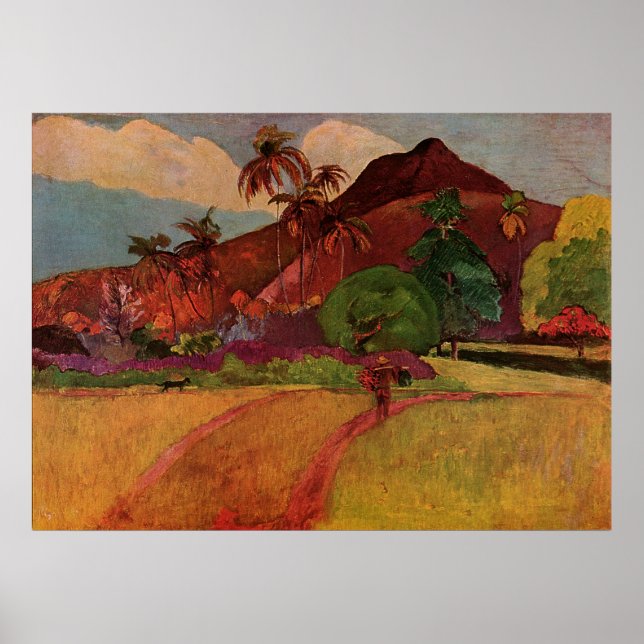 Poster Paysage tahitien de Paul Gauguin (1893) (Devant)