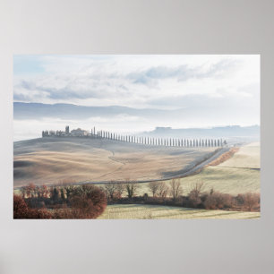 Poster Paysage Toscane Couleurs douces