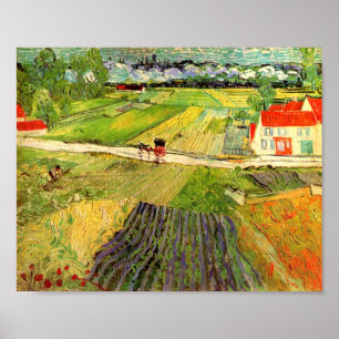 Poster Paysage, transport et train Van Gogh Art