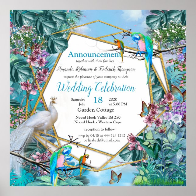 Poster Paysage tropical (Devant)