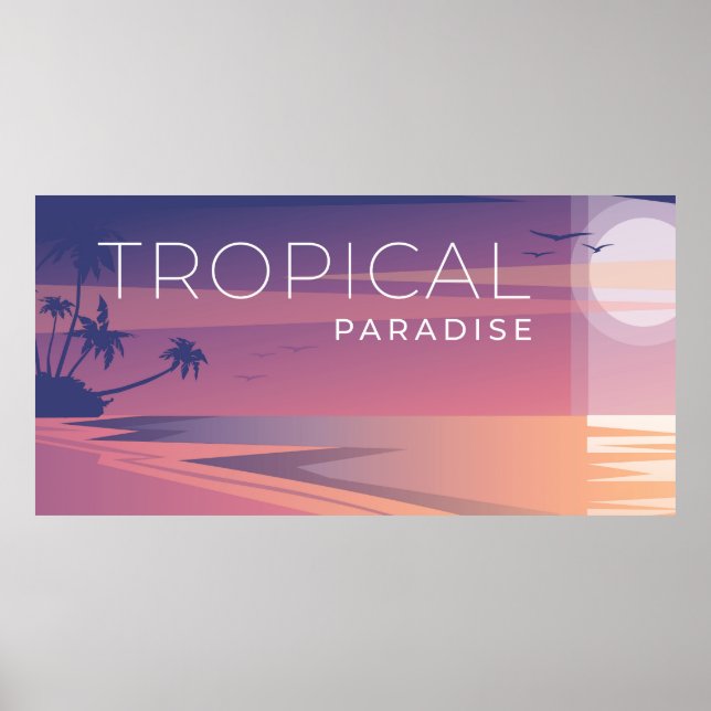 Poster Paysage tropical (Devant)