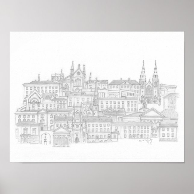 Poster Paysage urbain d'Armagh (Devant)