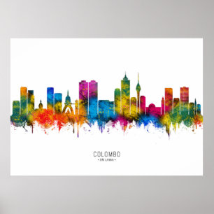 Poster Paysage urbain de Colombo Sri Lanka