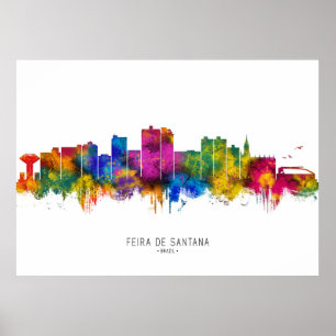 Poster Paysage urbain de Feira de Santana, Brésil