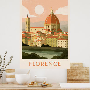 Poster Paysage urbain de Florence