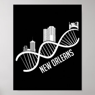 Poster Paysage urbain de La Nouvelle-Orléans Louisiane Ca