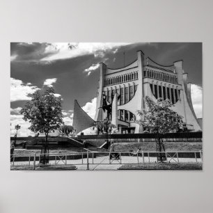 Poster Paysage urbain de la ville de Grodno Biélorussie A