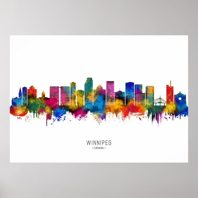 Poster Paysage urbain de Winnipeg Manitoba (Devant)