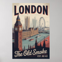 Paysage urbain Rétro de Londres Angleterre Voyage