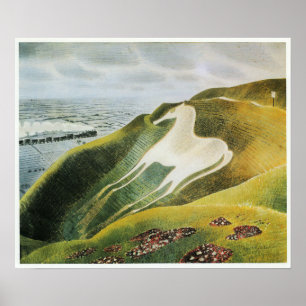 Poster Paysage vintage En Angleterre, Paysage Rétro