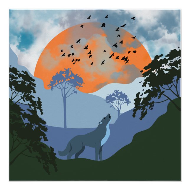 Poster Paysage Wolf Sun Mountains (Devant)