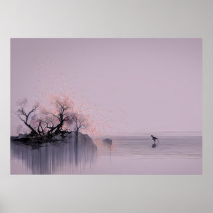 Poster Paysage zen minimaliste
