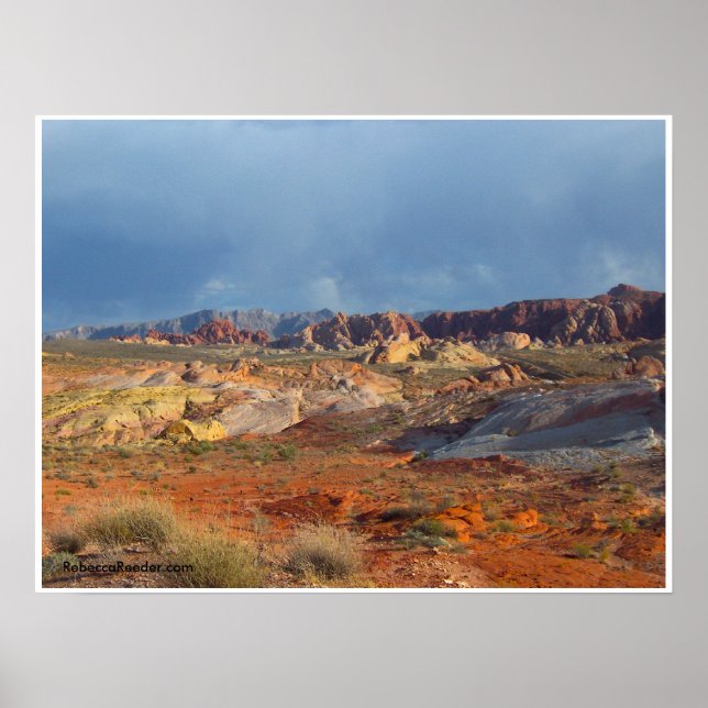 Poster Paysages du désert américain : Vallée du feu #3 (Devant)