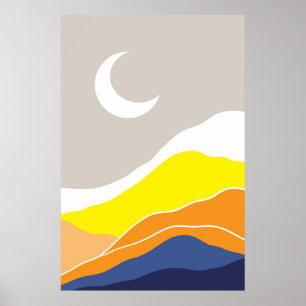 Poster Paysages lunaires abstraits