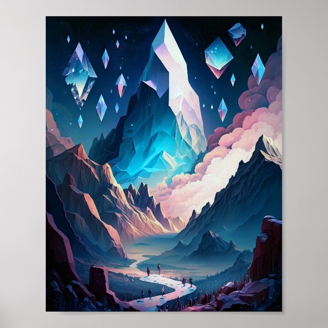 Poster Payscape Mountain Of Crystal Imaginaire (Devant)