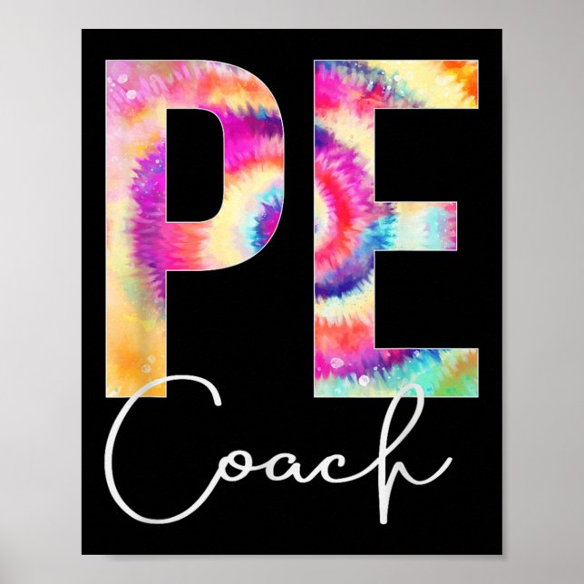 Poster Pe Coach Tie Dye Back To School Women Appreciation (Devant)