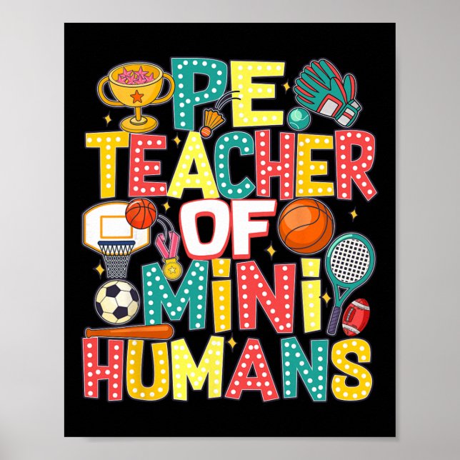 Poster Pe Teacher Byck To School Physical Education Gym T (Devant)