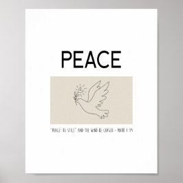 Poster Peace be still bird flying