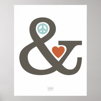 Poster Peace & Love (Ampersand Series)