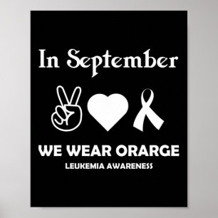 Poster Peace Love Cure Leukemia Sensibilisation Hommes Fe