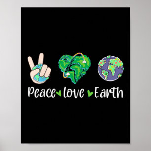 Poster Peace Love Earth Jour des terres 2024 Hommes Femme