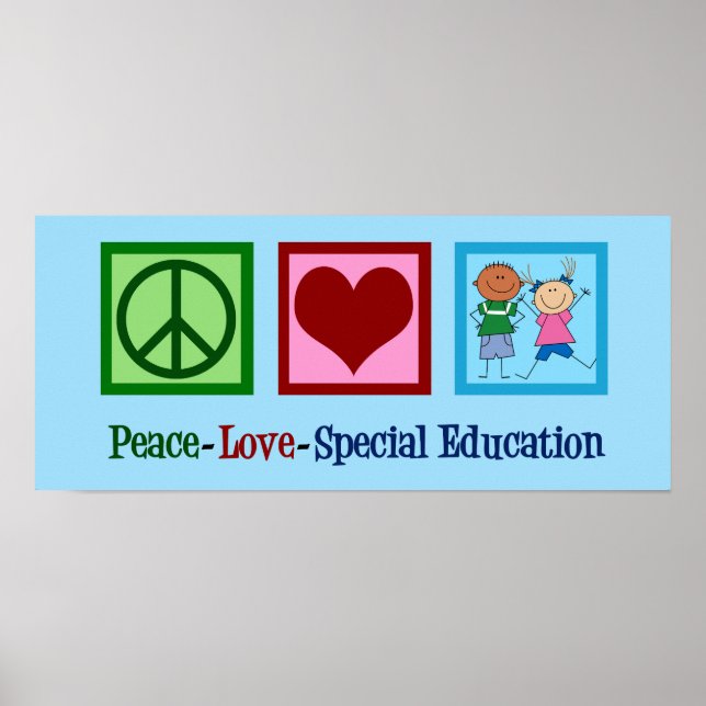 Poster Peace Love Éducation spéciale (Devant)