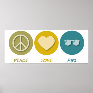 Poster Peace Love FBI
