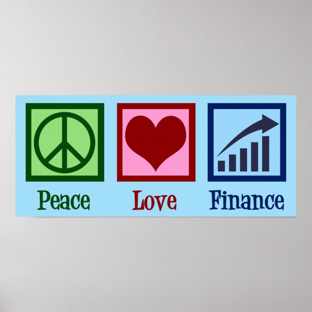 Poster Peace Love Finance (Devant)