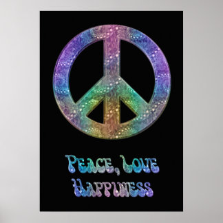 Poster Peace Love Happiness