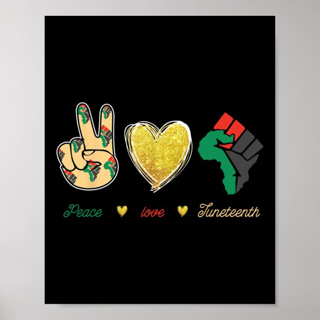Poster Peace Love JunetDix (Devant)