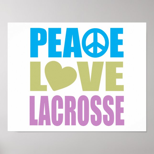 Poster Peace Love Lacrosse (Devant)