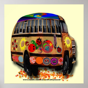 Poster Peace Love Ladybugs