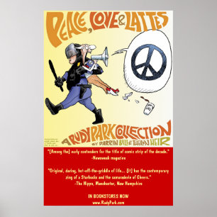 Poster Peace, Love & Lattes : une collection de Rudy Park