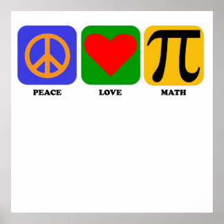 Poster Peace Love Math