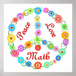 Poster Peace Love Math