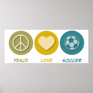 Poster Peace Love Soccer