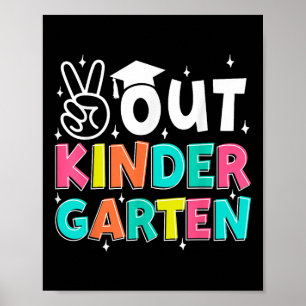 Poster Peace Out Maternelle Jour Dernier De L'École Kinde