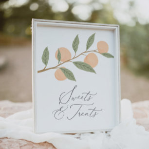 Poster Peach Anniversaire Douceurs et Traitements